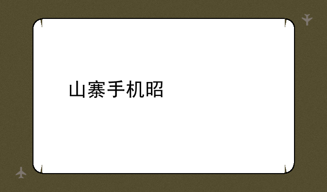 山寨手机是什么