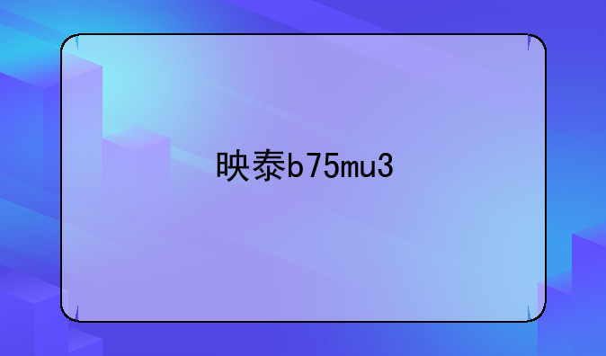 映泰b75mu3