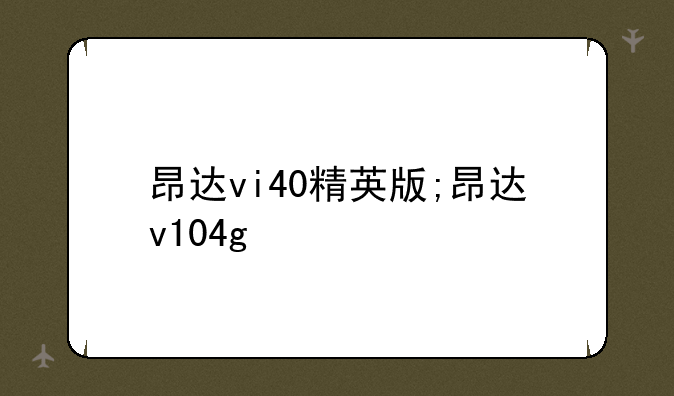 昂达vi40精英版;昂达v104g
