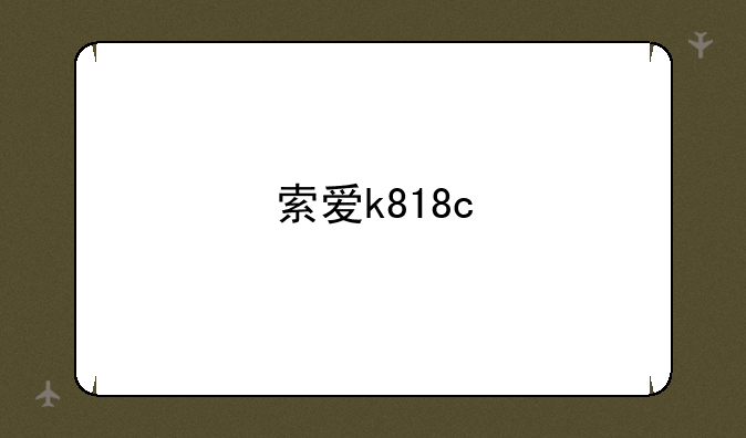 索爱k818c