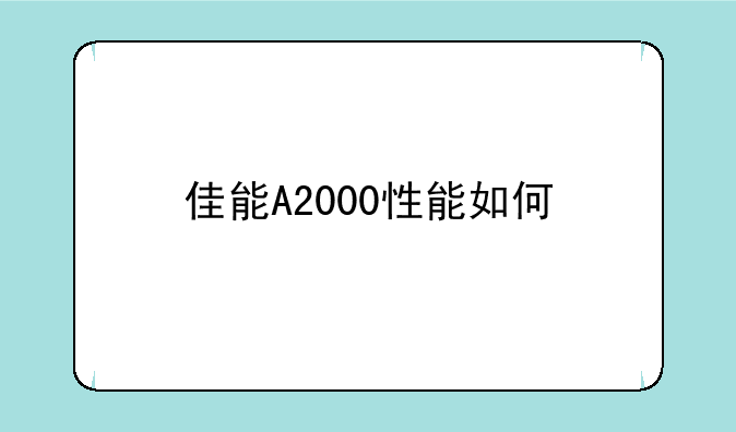 佳能A2000性能如何