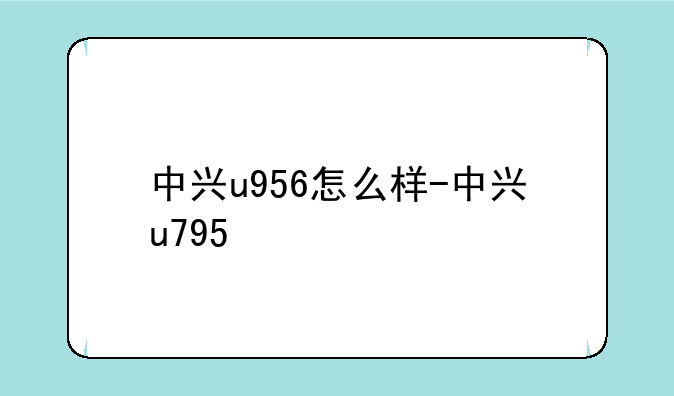 中兴u956怎么样-中兴u795