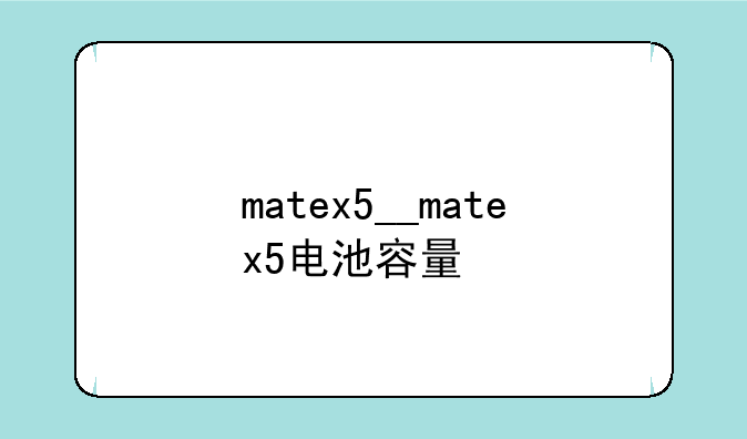 matex5__matex5电池容量