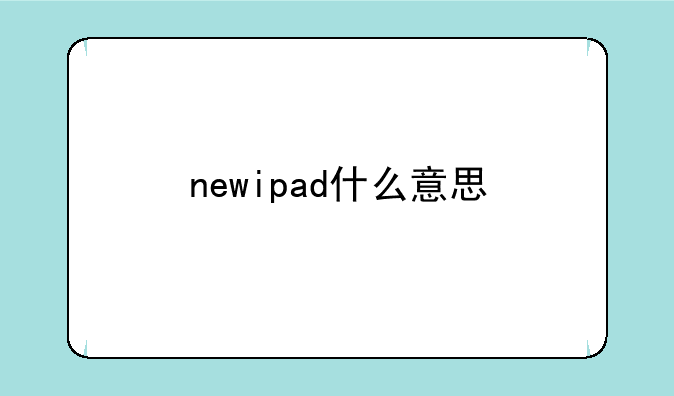 newipad什么意思